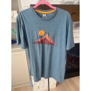 Horizon Men's Mountain Sunset Outdoor Graphic Logo Short Sleeve T-Shirt Size M